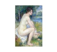ANFOTCM Pierre-Auguste Renoir, Femme Nue Dans Un Paysage, Q623 Impressions sur toile moderne abstraite, géométrique, minimaliste, encadrée, pour décoration murale de bureau, chambre à coucher, 60 x 90