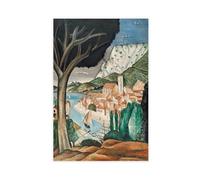 ANFOTCM Poster sur toile Andre Derain, Martigues, port de province, décoration murale moderne pour chambre à coucher (60 x 90 cm)