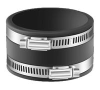 ANFUXT Ø 100 mm Manchon Caoutchouc Tuyau, Raccord Flexible en Caoutchouc avec Deux Colliers en acier Inoxydable, Manchon Flexible de Réduction du Bruit pour Ventilateur Tubulaire, Tuyau Rigide