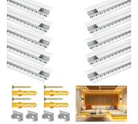 Angdarun Philips Hue Strip Lot de 10 profilés professionnels pour cloison sèche LED pour bandes de 18 mm x 1 m en aluminium pour cloison sèche Diffuseur pour murs et plafonds