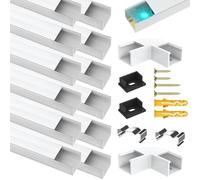 Angdarun Profil LED large, canal en aluminium pack de 12 avec accessoires de montage complets pour un clairage en bande LED jusqu 16mm, parfaitement adapt au LightStrip Plus