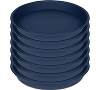 Angde Lot de 6 soucoupes rondes en plastique de 20,3 cm pour pots de fleurs d'intérieur de 20,3 cm, soucoupes pour pot de fleurs de 17,8 à 22,9 cm (20,3 cm, bleu)