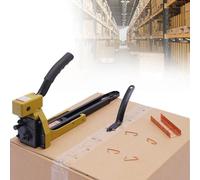 ANGDI Agrafeuse Manuelle for Fermeture de Carton, agrafeuse Manuelle en métal avec 1600 agrafes, Couronne de 34,7 mm (1,37 po), agrafes for Carton de 18 mm (0,71 po) de Longueur, for boîtes scellées