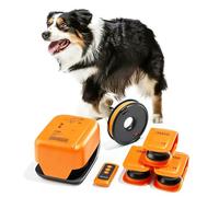 ANGDI Kit d'entraînement d'agilité pour Chiens, Machine de Poursuite avec télécommande, Vitesse réglable, Jouet motorisé pour Chiens, Jeu interactif Stimulant pour Chiens, pour l'extérieur