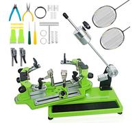 ANGDI Machine à Corder Les Raquettes de Tennis de Table, cordeuse Fixe 6 Points pour Raquettes de Badminton avec Outils et Accessoires, Fil antidérapant pour Le Squash et Le Badminton(Green)