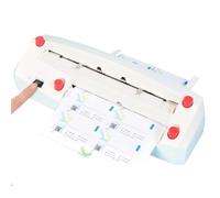 ANGDI Machine de découpe Automatique pour Cartes de Visite, relieuse électrique avec Marge réglable de 1 à 18mm, Induction Automatique, épaisseur de Papier 300g, Massicot pour Cartes 90x54mm