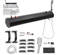 ANGDI Réservoir d'eau autopressurisé, Douche Solaire de Route avec pommeau et Tuyau, Fixation sur Barres de Toit, pour Le Camping, Les camions, Les berlines, Les Camping-Cars(20L/5.3gal)