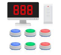 ANGDI Système de Buzzer sans Fil pour Jeux de Quiz, Buzzer de réponse avec écran LCD et 3 à 30 buzzers, 4 Couleurs d'état et 3 Modes de réponse, Jeu interactif Intelligent pour Concours(6)