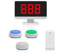 ANGDI Système de Buzzer sans Fil pour Jeux de Quiz, Buzzer de réponse avec écran LCD et 3 à 30 buzzers, 4 Couleurs d'état et 3 Modes de réponse, Jeu interactif Intelligent pour Concours(3)