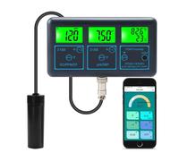 ANGDI Testeur de qualité de l'eau Intelligent, testeur de qualité de l'eau 7 en 1, Compteur d'humidité de température EC CF ORP PH PPM, Moniteur de testeur de qualité de l'eau Multifonction