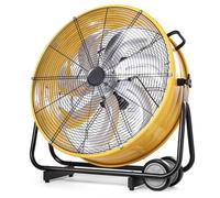 ANGDI Ventilateur industriel à tambour haute vitesse, ventilateur sur pied en métal avec 3 vitesses réglables, structure inclinable à 360°, ventilateur de refroidissement à haut débit d'air(20in)