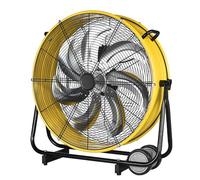 ANGDI Ventilateur tambour sur pied haute vitesse, robuste et portable, avec 3 vitesses réglables, inclinaison à 360°, extracteur d'air industriel en métal pour usines, entrepôts et sous-sols(24in)