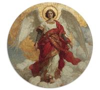 Ange, Ailes Blanches, Halo doré Cadeau Unique Décoration Intérieure Jeu ÉduChatif Challenge Toy Adultes & Enfants des 14 Ans 1000pcs (67.5x67.5cm)