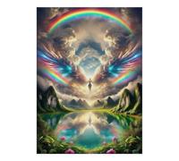 Ange Arc-en-Ciel Lac Puzzle, 1000 Pcs Jeu Intérieur Adulte