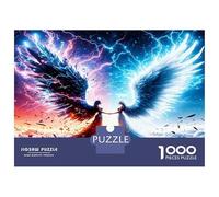 Ange aux Deux Ailes 1000 Pièces Pack Puzzle Lien élémentaire Puzzle Classique Carton Épais - Ados 12-18 Ans, Logique, pour Les Amateurs De Puzzles 52x38cm/1000pcs