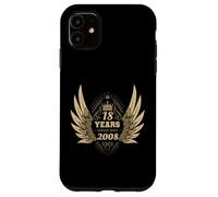 Ange avec Ailes 18ème Anniversaire Vintage 2008 Coque pour iPhone 11