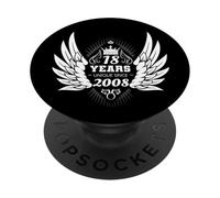 Ange avec Ailes 18ème Anniversaire Vintage 2008 PopSockets PopGrip Adhésif