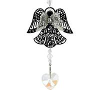 Ange avec cœur en cristal arc-en-ciel plus long -- 37 cm