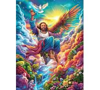 Ange avec des ailes colorées 300 Pieces Casse-tête Personne Âgée En Carton Rigide Sans Déformation Conte de fées mignon d'accompagnement Facile Débutant Thérapie Occupationnelle Anti-Stress Petit Prix