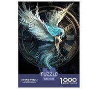 Ange avec Horloge 1000 Pièces Adultes De Puzzle Adultes De Puzzle Classiques Cadeau Jeu De Créatif Jouets De Jeu Stimulants 70x50cm/1000pcs