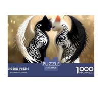 Ange Chat Amour Pièces À Structure Solide Parfait pour Renforcer Les Capacités De Résolution Et Profiter du Temps Libre 38x26cm/1000pcs