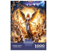 Ange Ciel Foule 1000 Pièces Puzzle Premium Grâce Divine céleste Puzzle Classique Voitureton Haut De Gamme - Anti-Stress, Déco Murale, Cadeau Parfait pour Femmes, Hommes Et Seniors 52x38cm/1000pcs