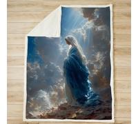 Ange Couverture Lestée Nuage Couverture Chaude et Confortable 150x200cm, Super Douce et Moelleuse, Fleece Blanket Lavable à la Machine Facile à Manipuler pour Chambre à Coucher, Salon, Bureau A-198