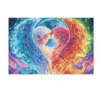 Ange cœur Ailes d’Amour 1000 Pieces Casse-tête Amateur d'art en Carton Haute Qualité Difficile Niveau Expert Décoration Murale Cadeau Fête des Mères Haute Qualité 1000 PCS