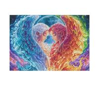 Ange cœur Ailes d’Amour 300 Pièces Puzzle pour Ado en Carton Anti-Déchirure Facile Débutant Jeu De Société Soirée Entre Amis Cadeau Anniversaire Petit Prix 300 PCS