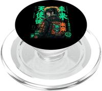 Ange Cyberpunk Japonais Streetwear Y2K Techwear Manga Art PopSockets PopGrip pour MagSafe
