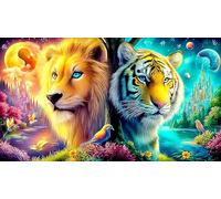 Ange dans Un Jardin Magique au Clair de Lune Puzzle pour Adultes: 1000 Pièces en Carton Recyclé - Décoration 38x26cm/1000pcs