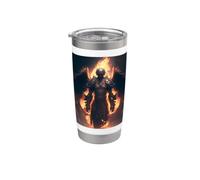 Ange de feu avec flammes de l'enfer Gobelet isotherme en acier inoxydable double paroi