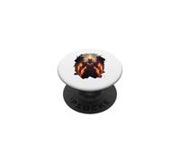 Ange de feu avec Flammes de l'enfer PopSockets PopGrip Adhésif