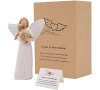 Ange de l'amitié, cadeau commémoratif pour chien, cadeau commémoratif pour un propriétaire d'animal de compagnie, figurines d'ange sculptées peintes à la main pour les amoureux des chiens