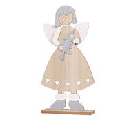 Ange de Noël en bois pour fête, maison, chambre à coucher, salon, jardin, vacances, festival, décoration de bureau, ornement ange en bois