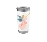 Ange de Noël soufflant trompette Nativité d'art céleste Gobelet isotherme en acier inoxydable double paroi