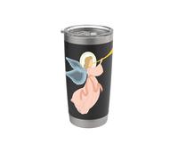 Ange de Noël soufflant trompette Nativité d'art céleste Gobelet isotherme en acier inoxydable double paroi