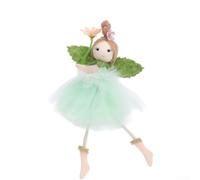 Ange de Pâques à suspendre avec jupe en tulle, décoration festive en polyester pour arbre de printemps, fête murale, violet, jaune, rose, vert, 21 x 11 x 2,5 cm (vert)