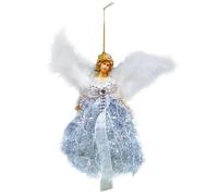 Ange de sapin de Noël - Ange de Noël pour arbre - Décoration de Noël - Ange avec ailes - Décoration de Noël pour sapin de Noël