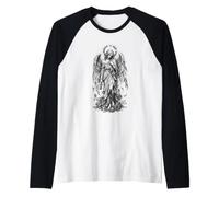 Ange déchu - Halo brisé - Monochrome Gothique Manche Raglan