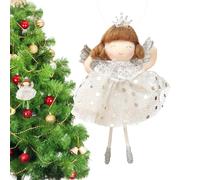 Ange Elfe - Fille Ange Sur Arbre De Noël | Pendentif Ange De Noël Avec Couronne, Ornements De Avec Décoration De Noël, Pendentif Pour Fille à Bulles