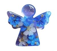 Ange en papier découpé à la main avec myosotis pour présentation de condoléances, arrangement commémoratif et calme (1)