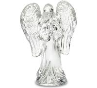 Ange en verre avec ailes en verre dépoli -- 10.4x7x3 cm