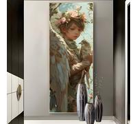 Ange Enfant Diamond Painting Adulte Grand Format 50 X 20cm, Full Square Drill Peinture Diamant Adulte XXL, 5D DIY Broderie Diamant Kit Complet, Chambre Murale DéCoration De La Maison, Cadeaux-381BD