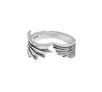 Ange et bagues rétro personnalité tendance pour hommes bague index anneau ouvert anneau anti-thaïlandais argent bague ailes pour femmes ensemble de figurines, taille unique, Métal, Pas de pierre