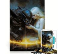 Ange et Démon Puzzle de 1000 pièces pour Adolescents Stimulation Cognitive Jeu Amusant Emboîtement sûr Pas de pièces Qui se détachent Une façon captivante de Passer Le Temps (38x26cm)
