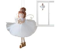 Ange fille pour sapin de Noël, décorations de Noël à suspendre avec ailes dorées, pour salon, chambre à coucher, balcon, jardin, ferme, porte, mur, café, restaurant