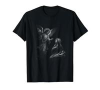 Ange Gabriel et Vierge Marie Annonciation Scène T-Shirt Graphique avec Valeur, Homme, Noir, M