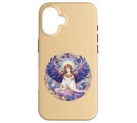 Ange Gardien béni Bleu et Violet pour veiller sur Vous Coque pour iPhone 16