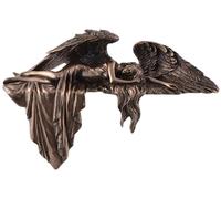 Ange gardien couché sur les bords - En pierre artificielle, bronzé à la main par Veronese
